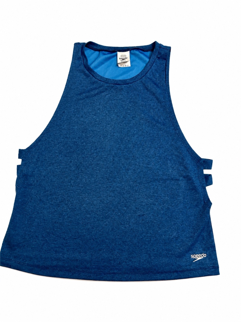Speedo Blue Athletic Tank Top Womens Medium Side Strap Workout Activewear M